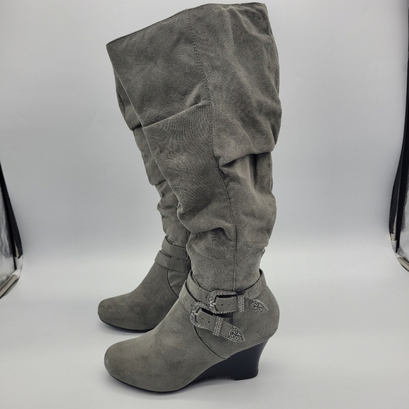 So Authentic American Heritage Women’s 7 M Boots LIMOUSINE Grey - Picture 3 of 15